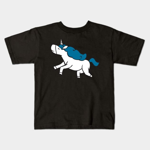 Unicorn In Daily Life Kids T-Shirt by KsuAnn